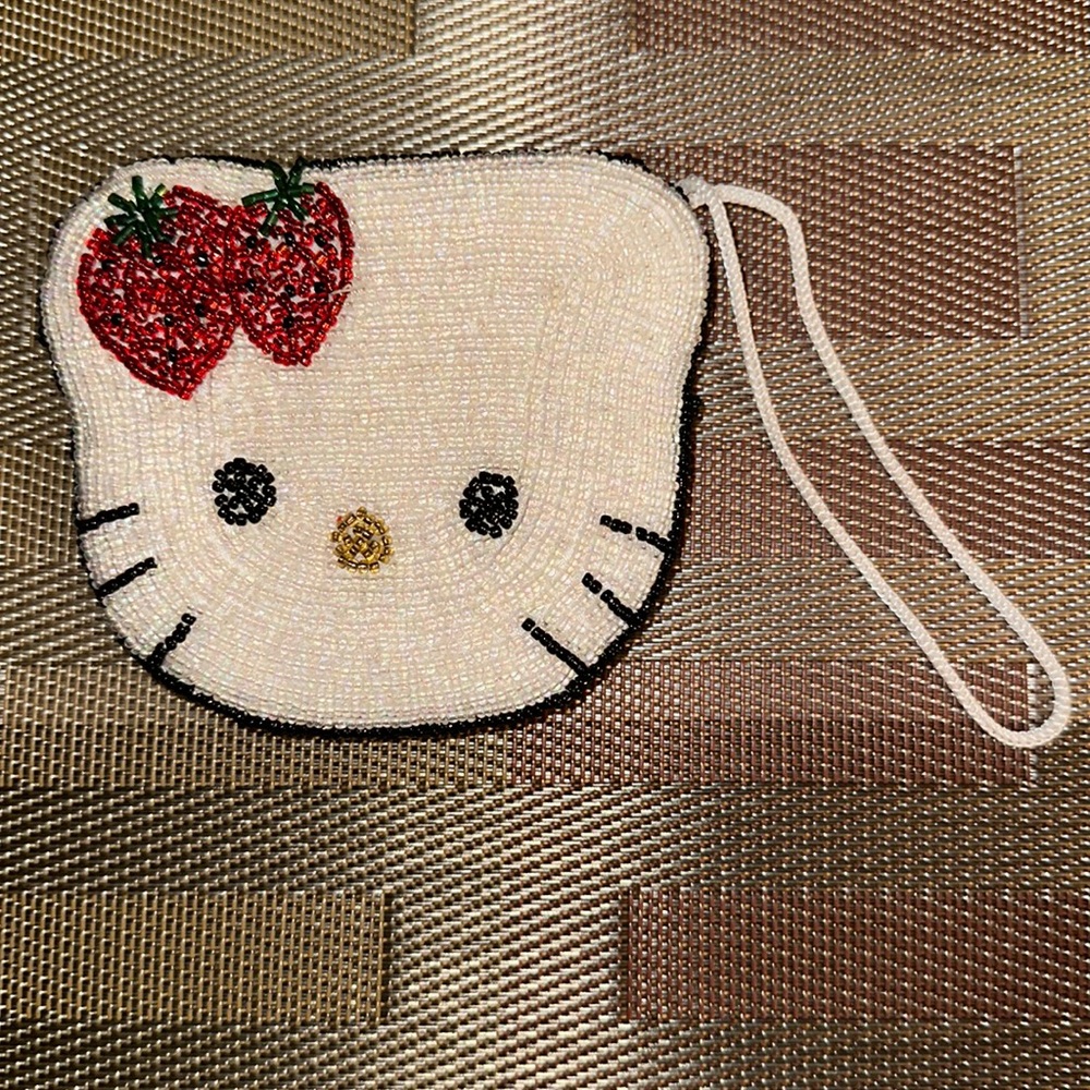 Hello Kitty Vintage Beaded Coin Purse
